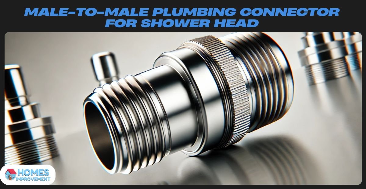 male-to-male plumbing connector for shower head